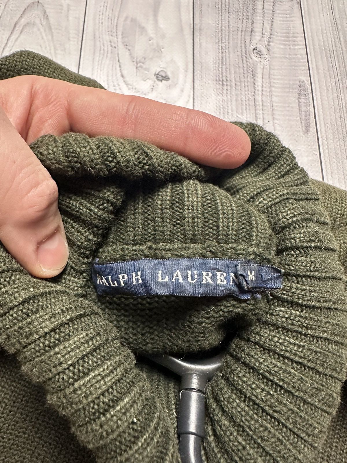 Polo Ralph Lauren × Ralph Lauren × Vintage Vintage Polo Ralph Lauren sweater turtleneck women’s M green Size M / US 6-8 / IT 42-44 - 4 Thumbnail