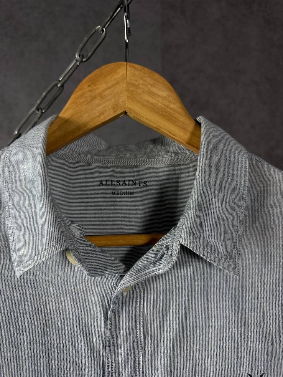Allsaints Allsaints designer logo striped shirt Size US M / EU 48-50 / 2 - 4 Thumbnail