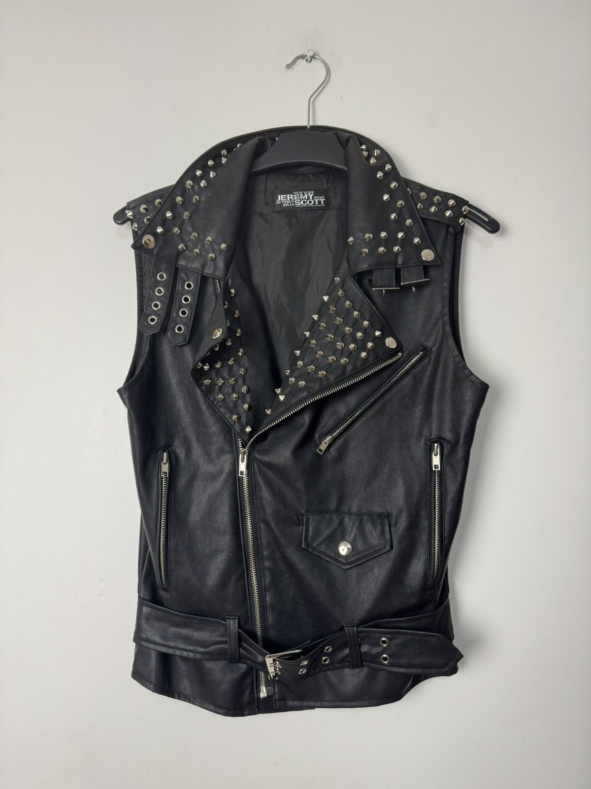 Jeremy Scott Archive Jeremy Scott Studded Leather Biker Vest Size US S / EU 44-46 / 1 - 1 Thumbnail
