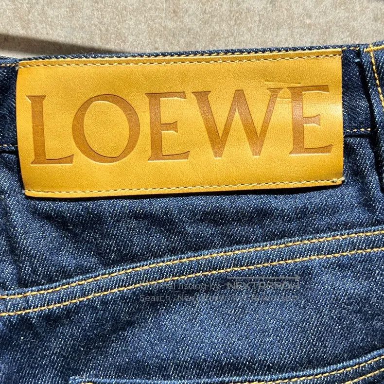 Loewe Loewe Blue Embroidered Star Pocket Leather Logo Denim Pant Size 24" / US 00 / IT 34 - 5 Thumbnail