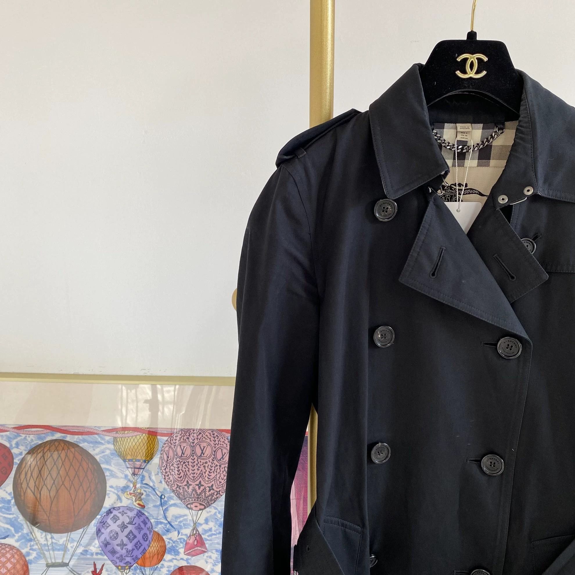 Burberry Burberry Black Trench Coat UK6 Size XS / US 0-2 / IT 36-38 - 3 Thumbnail