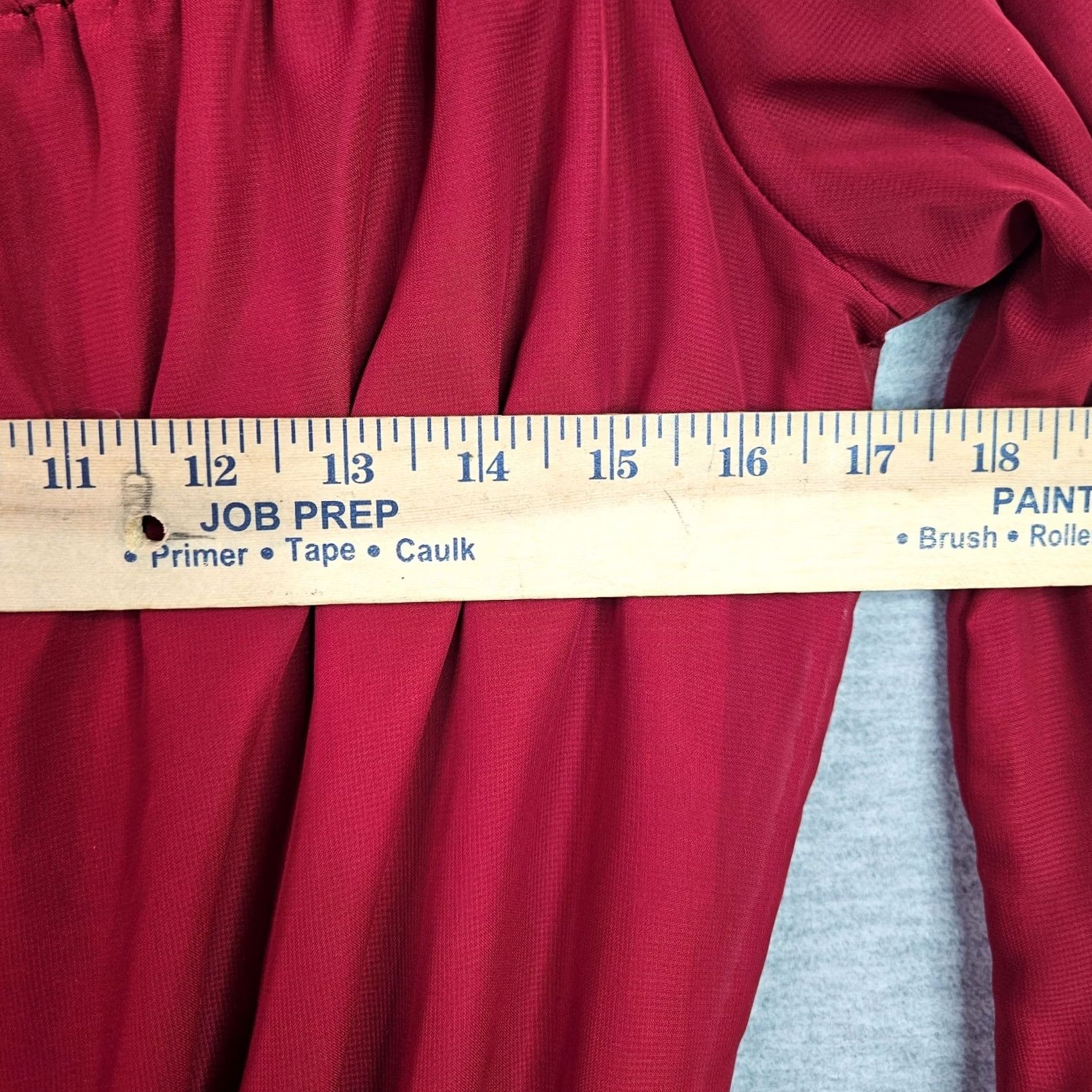 Lulus Lulus Red Ruffle Hem Off the Shoulder Long Sleeve Jumpsuit Women's XL Size XL / US 12-14 / IT 48-50 - 7 Thumbnail