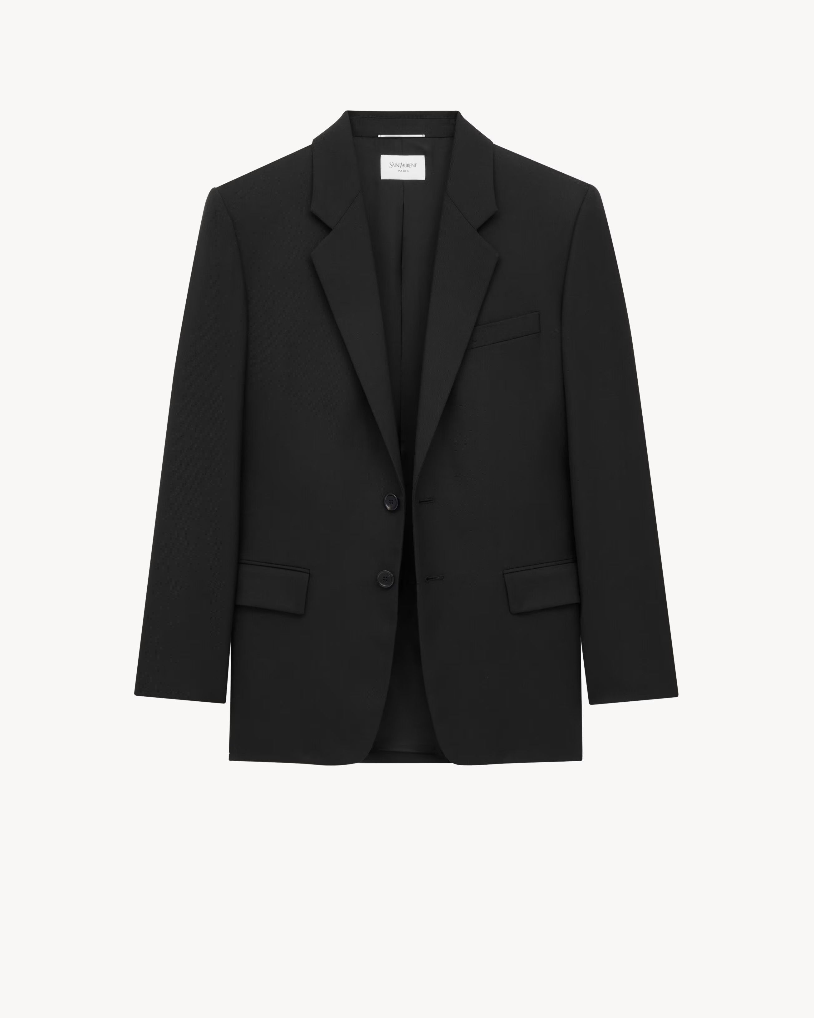 Saint Laurent Paris Saint Laurent Gabardine Black Slim Suit 48 NWT Size 48R - 2 Thumbnail