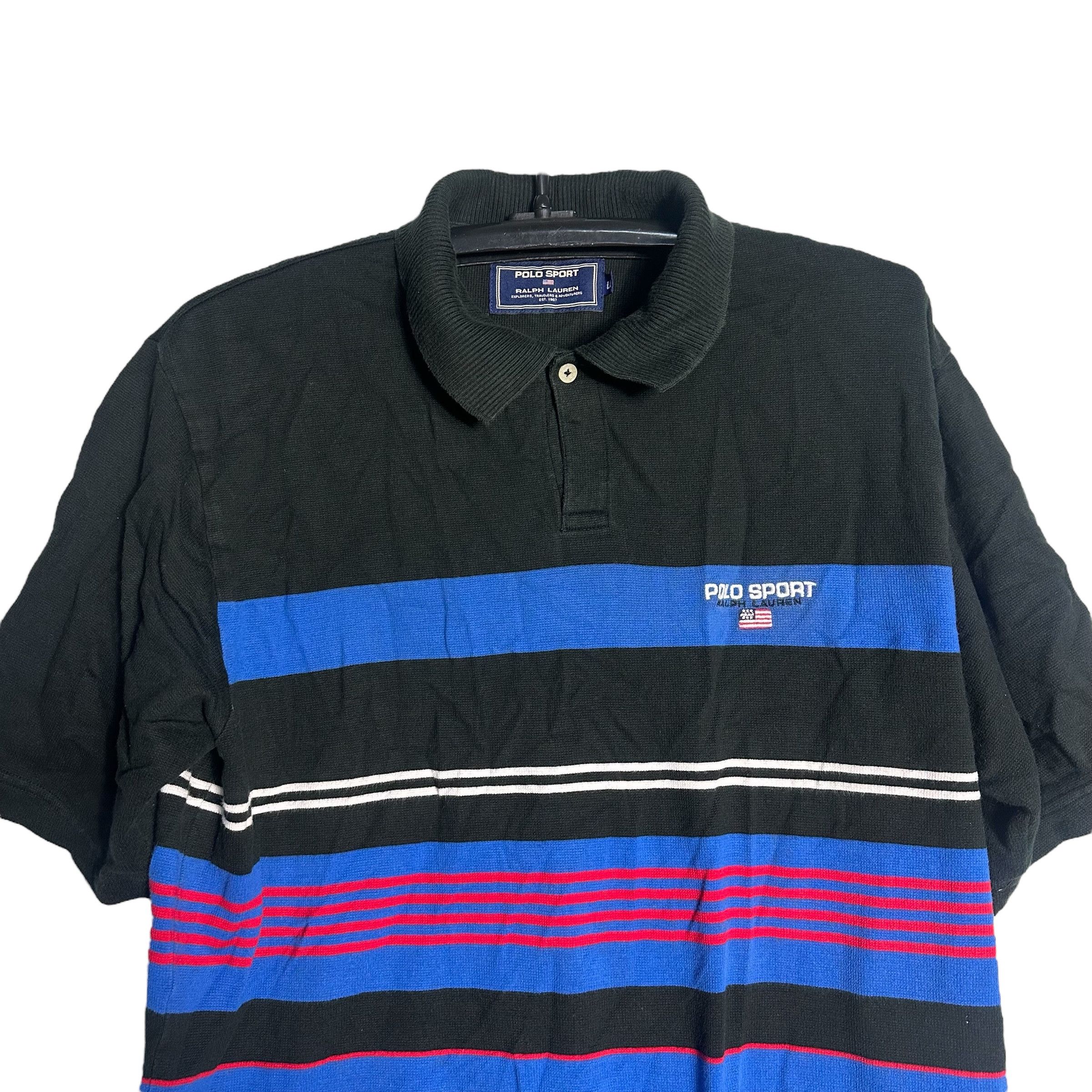 Ralph Lauren Sport 🔥RARE🔥Vintage Polo Sport Ralph Lauren Stripes Polo Shirt Size US XL / EU 56 / 4 - 2 Thumbnail