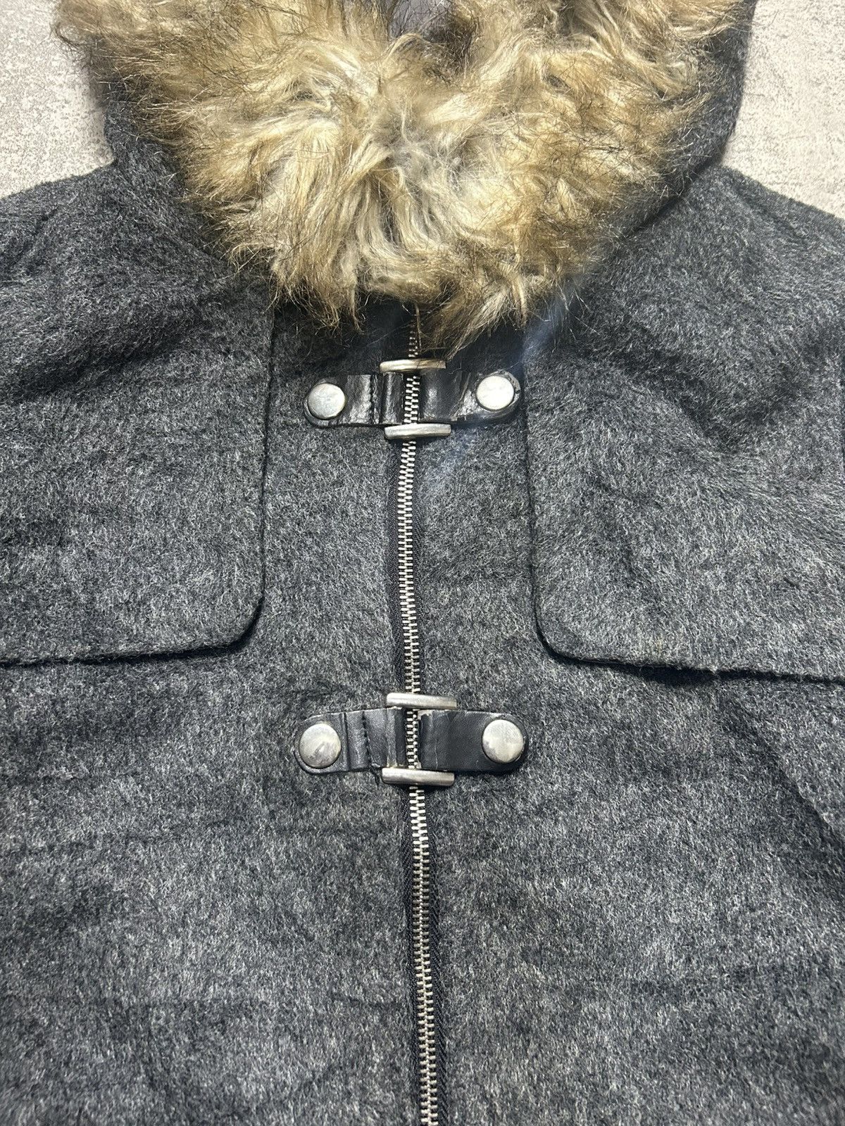 Japanese Brand Rare Spinkle Wool Jacket Fur Hooded Size US M / EU 48-50 / 2 - 3 Thumbnail