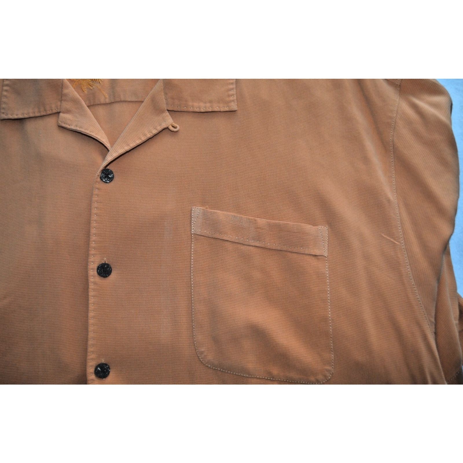 Tommy Bahama TOMMY BAHAMA Men's Original Fit 100% Silk Hawaiian Camp Shirt Orange 2XL Shirt Mens Size US XXL / EU 58 / 5 - 3 Thumbnail