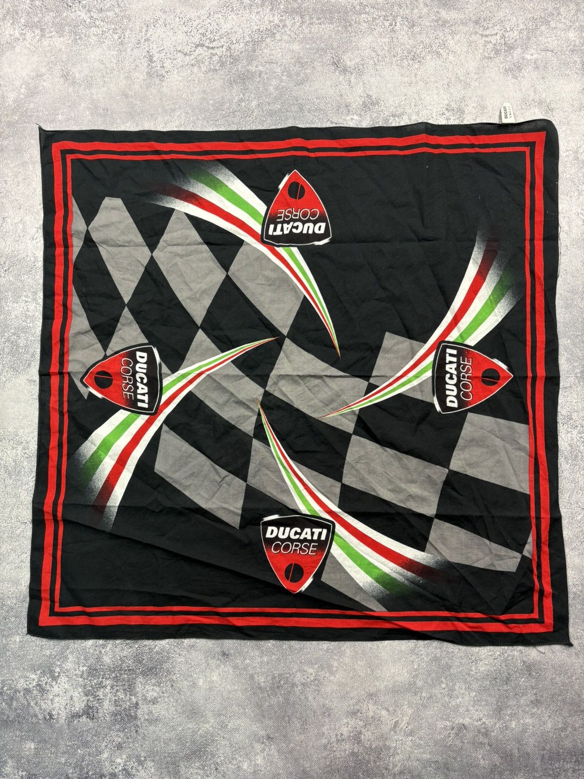 Ducati DUCATI Vintage Monogram Big Logo Streetwear MotoRacing Scarf Size ONE SIZE - 6 Thumbnail