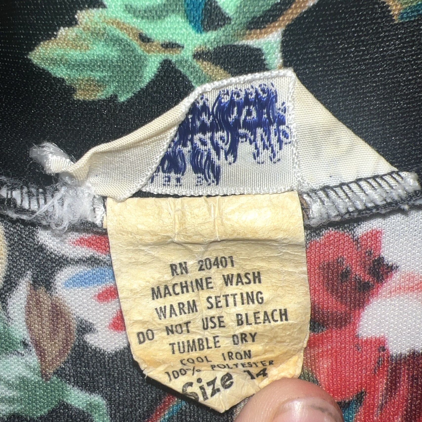 Vintage VINTAGE Mardi Modes Blouse Shirt Womens Size 14 Black Floral 90s ladies shirt Size XL / US 12-14 / IT 48-50 - 3 Thumbnail