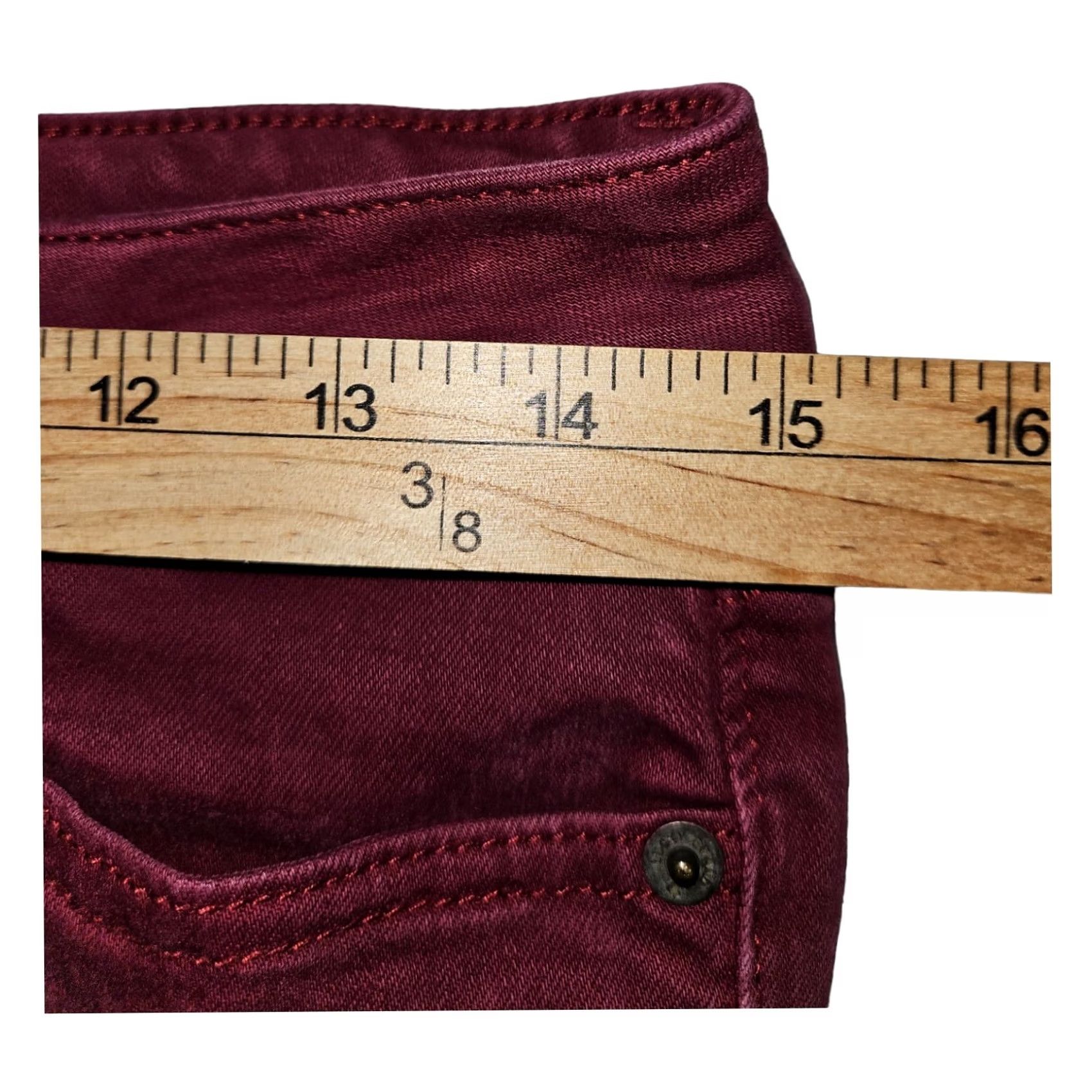 Lucky Brand Luck Brand Lolita Skinny Jeans Women 6/28 Red Stretch Casual City Preppy - 29-in Size 28" / US 6 / IT 42 - 4 Thumbnail