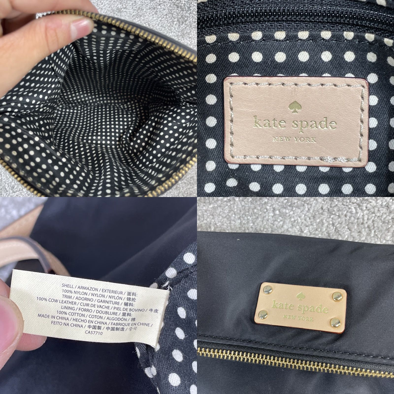 Vintage Kate Spade New York Crossbody Bag Women Small Black Nylon Zipper 2010s Kennedy Park Aleah Size S / US 4 / IT 40 - 8 Thumbnail