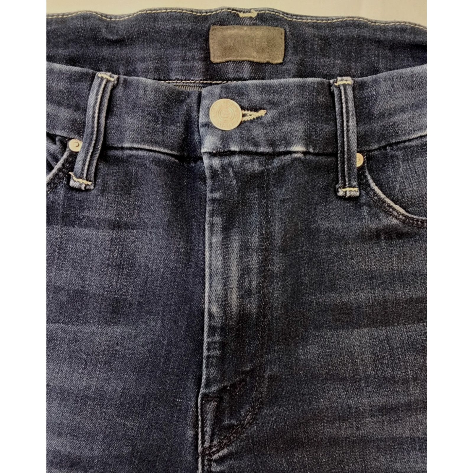 MOTHER Mother Highwaisted Looker Ankle Jean Women's 28 Dark Wash Size 28" / US 6 / IT 42 - 5 Thumbnail