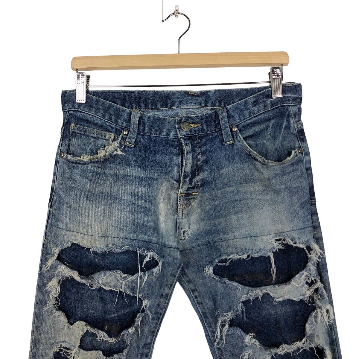 Hysteric Glamour 🔥Punk Design Distressed Tornado Mart Japan Made Size US 32 / EU 48 - 3 Thumbnail