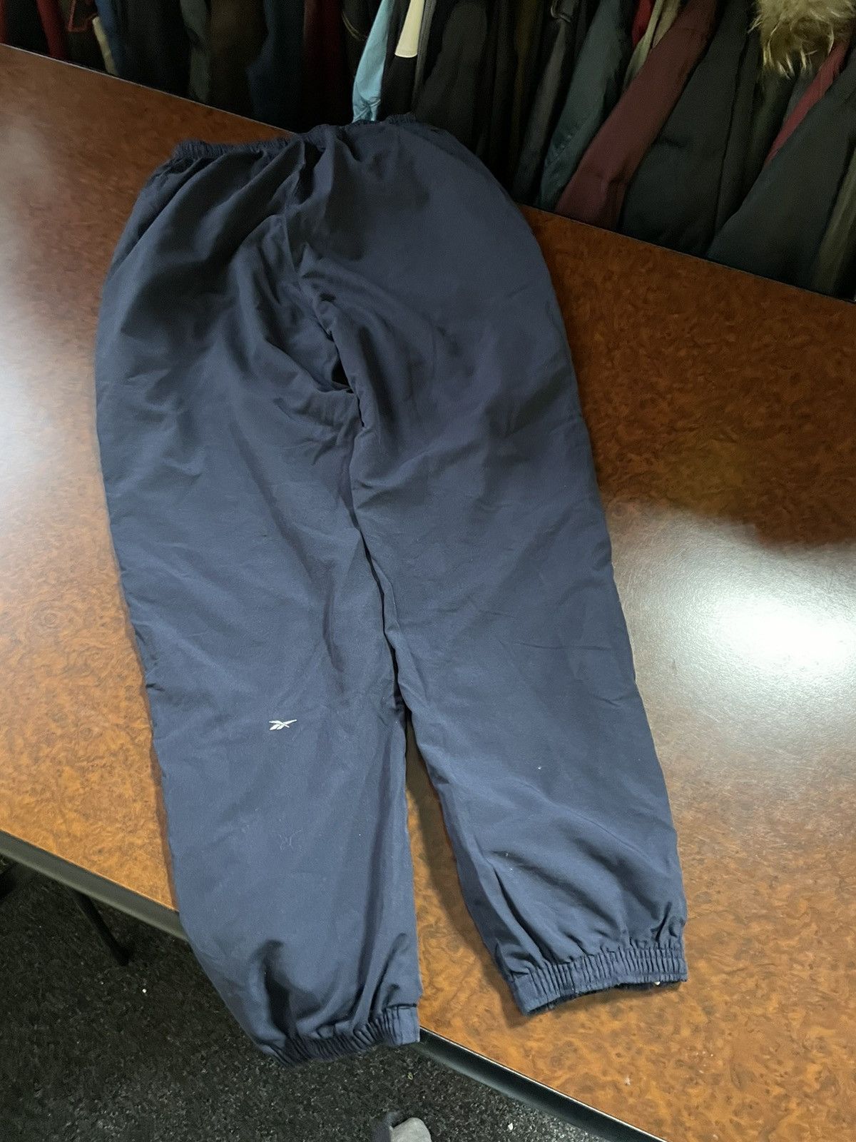Reebok × Vintage Reebok Track Logo sweat pants Jogger drill cyber chrome Size US 34 / EU 50 - 2 Thumbnail