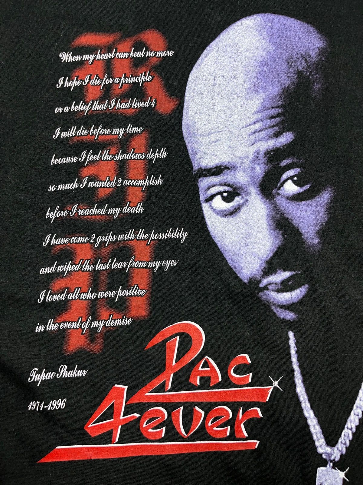 Rap Tees Vintage 90s 2Pac 4ever Bootleg Rap Tee Memorial Snoop Dogg Size US XL / EU 56 / 4 - 4 Thumbnail