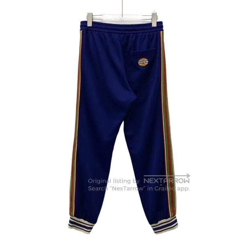 Gucci Gucci SizeS Dark blue side stripe logo embroidered cotton l Size US 29 - 2 Thumbnail