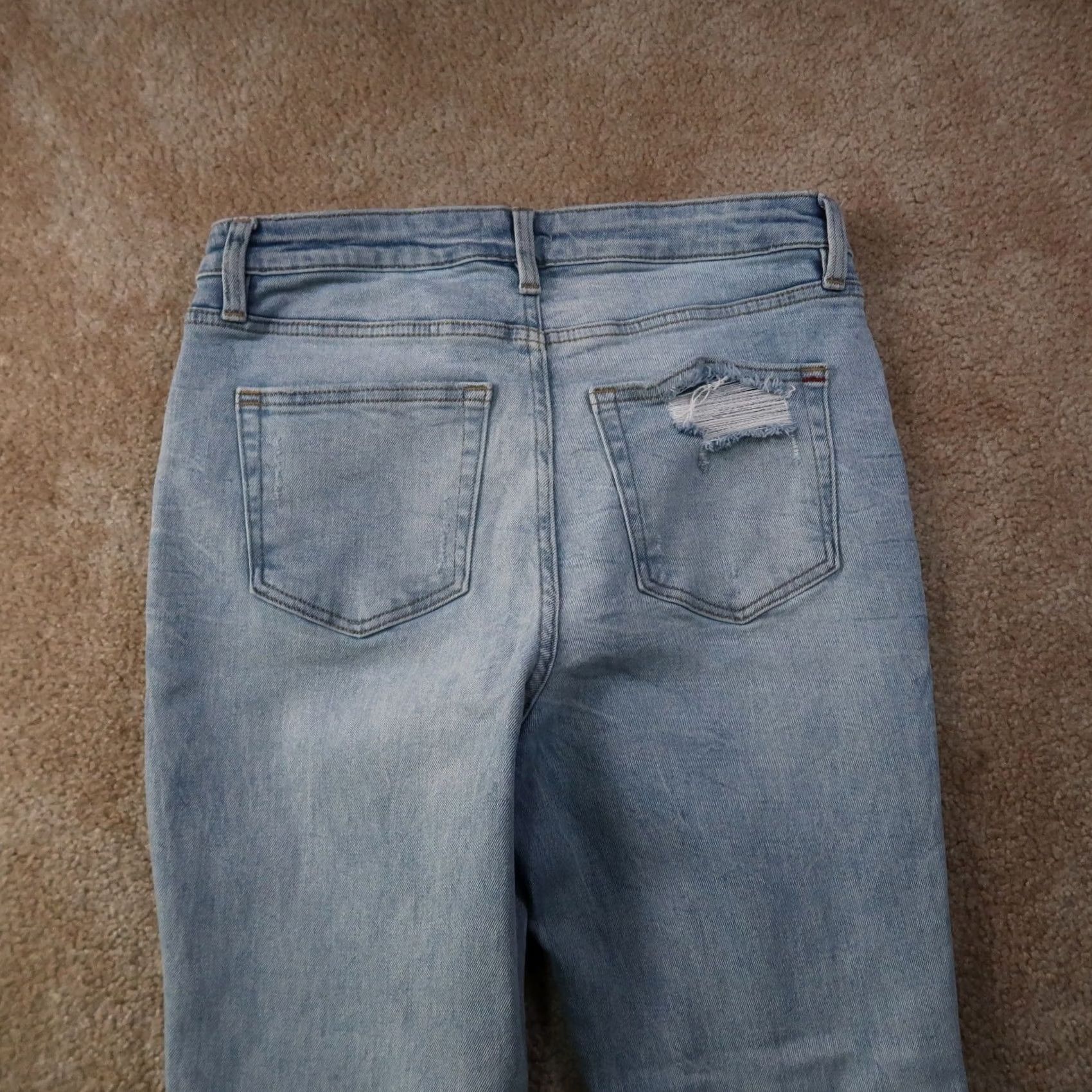 Vintage Edgely Bootcut Jeans Women's 12 Blue Denim Stretch Slim High Rise 30x30 5-Pocket Size 34" / US 12 / IT 48 - 6 Thumbnail