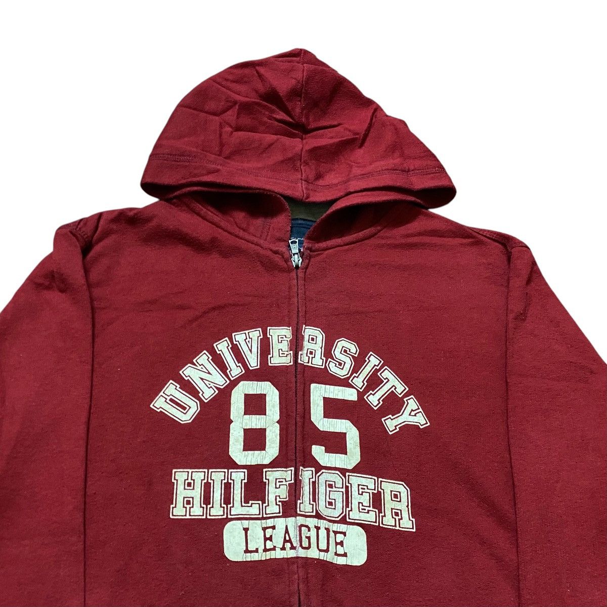 Tommy Hilfiger × Vintage Vintage TOMMY HILFIGER University League 85' Hoodies Size US XL / EU 56 / 4 - 2 Thumbnail