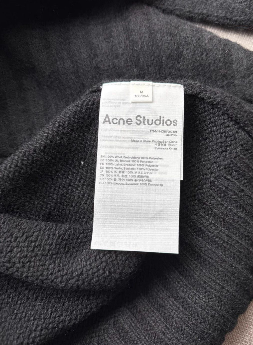 Acne Studios acne studios Black wool sweater 2504-Nextarrow Size US M / EU 48-50 / 2 - 6 Thumbnail