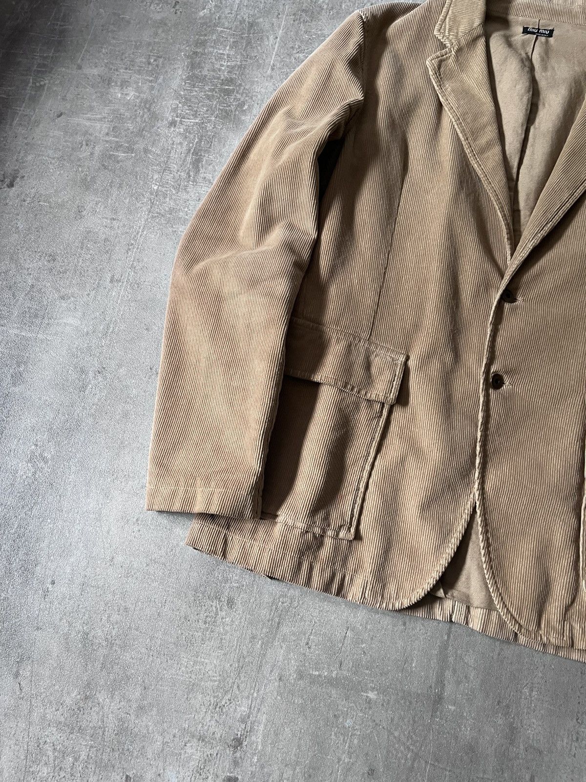 Miu Miu Miu Miu S/S 2004 Corduroy Blazer Jacket beige Size US M / EU 48-50 / 2 - 2 Thumbnail