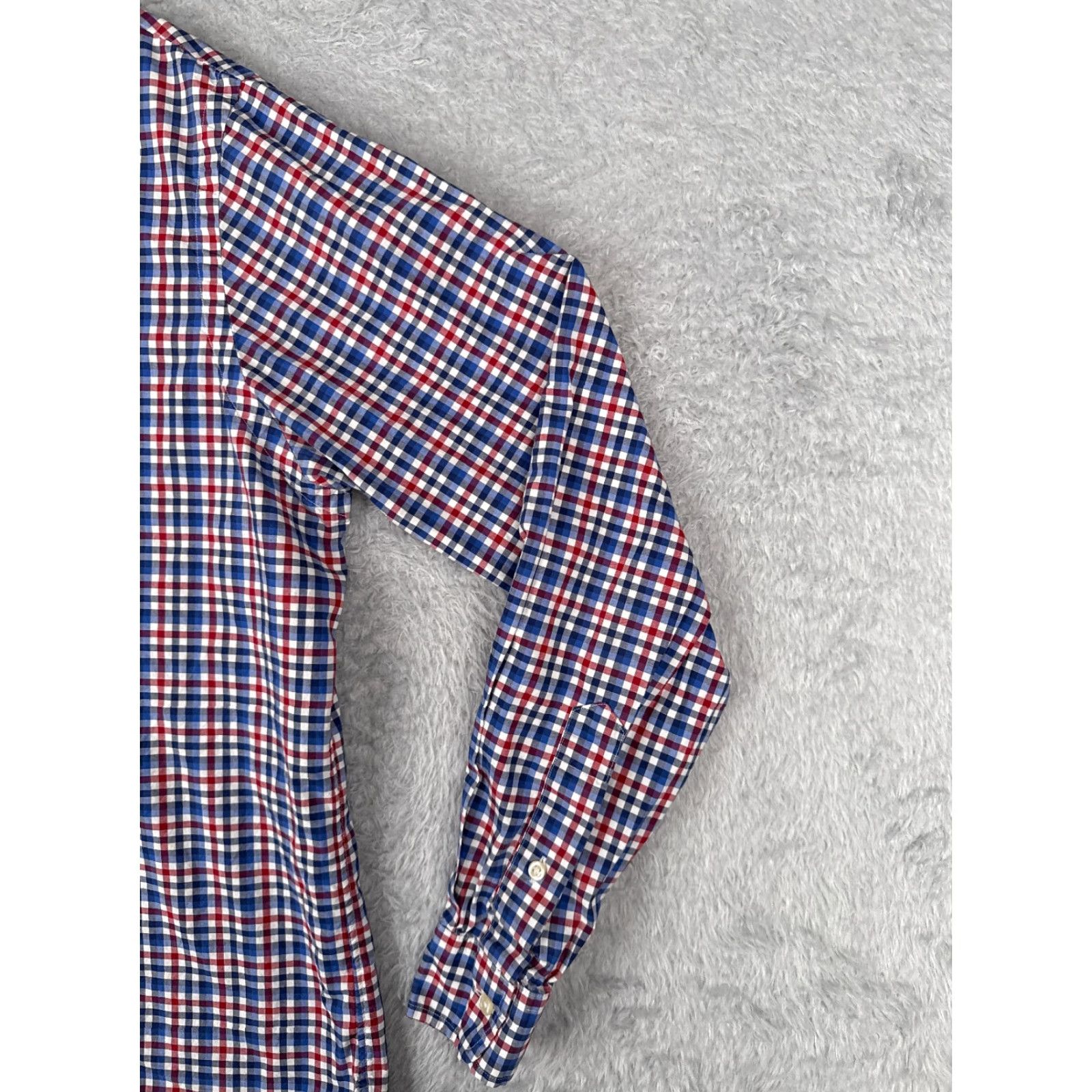 Polo Ralph Lauren VINTAGE Polo Ralph Lauren Shirt Men L Blue Plaid Button 100% Cotton Classic Fit Size US L / EU 52-54 / 3 - 4 Thumbnail