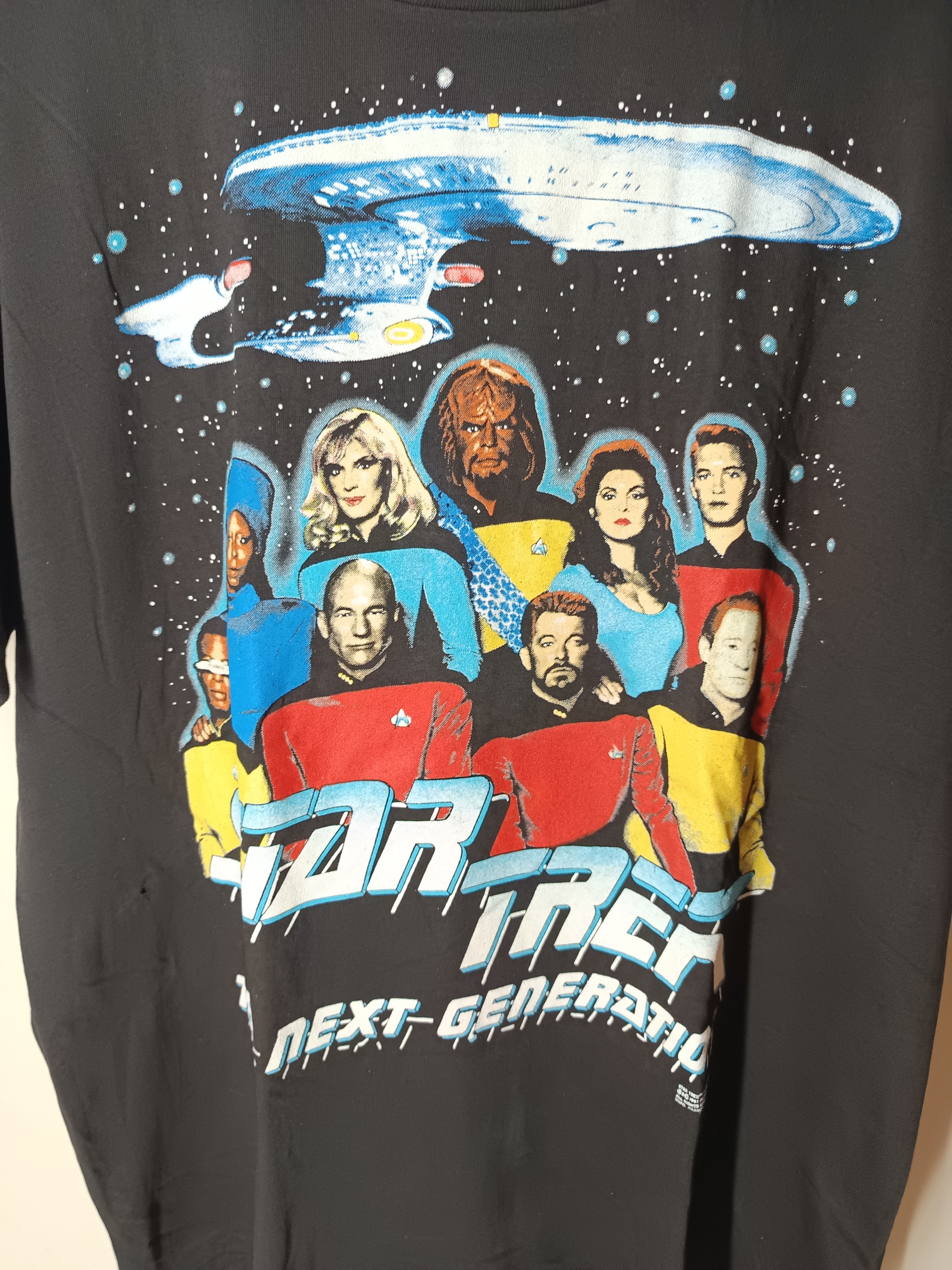 Vintage Vintage Star trek The next generation t shirt single stitch Size US XL / EU 56 / 4 - 2 Thumbnail