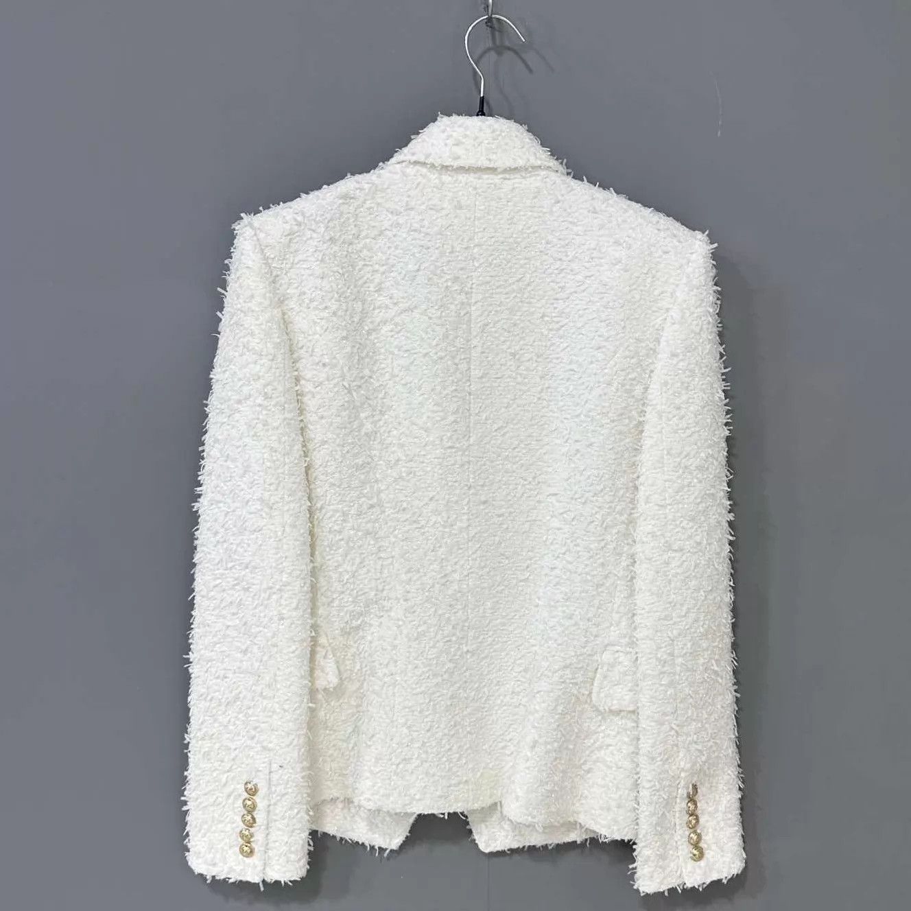 Balmain BALMAIN white tweed gold button Coco jacket 40 Size S / US 4 / IT 40 - 3 Thumbnail