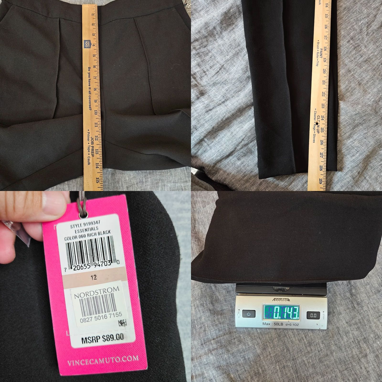 Vince Camuto Vince Camuto Pants Women Size 12 Black Slim Career Dress Pants NWT Size 34" / US 12 / IT 48 - 8 Thumbnail