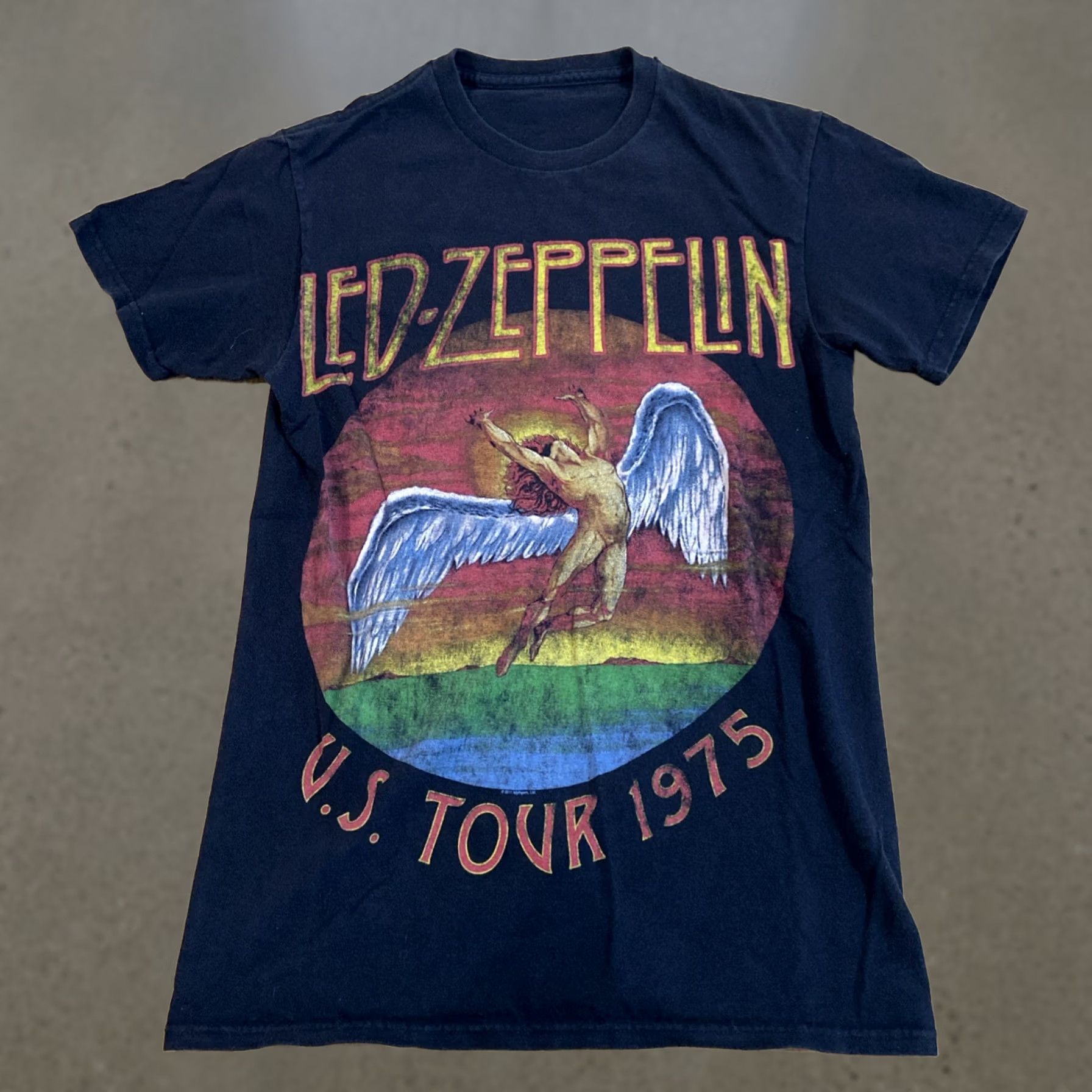 Gildan VINTAGE Led Zeppelin Delta US Tour 1975 Graphic T Shirt Black Womens M Gildan Crew Neck Short Sleeve Size M / US 6-8 / IT 42-44 - 1 Thumbnail