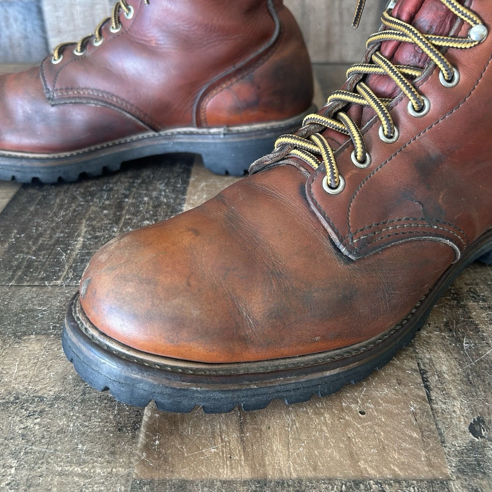 Red Wing Red Wing Irish Setter Vintage Plain Toe Work Boots Mens 12 D Size US 12 / EU 45 - 11 Thumbnail
