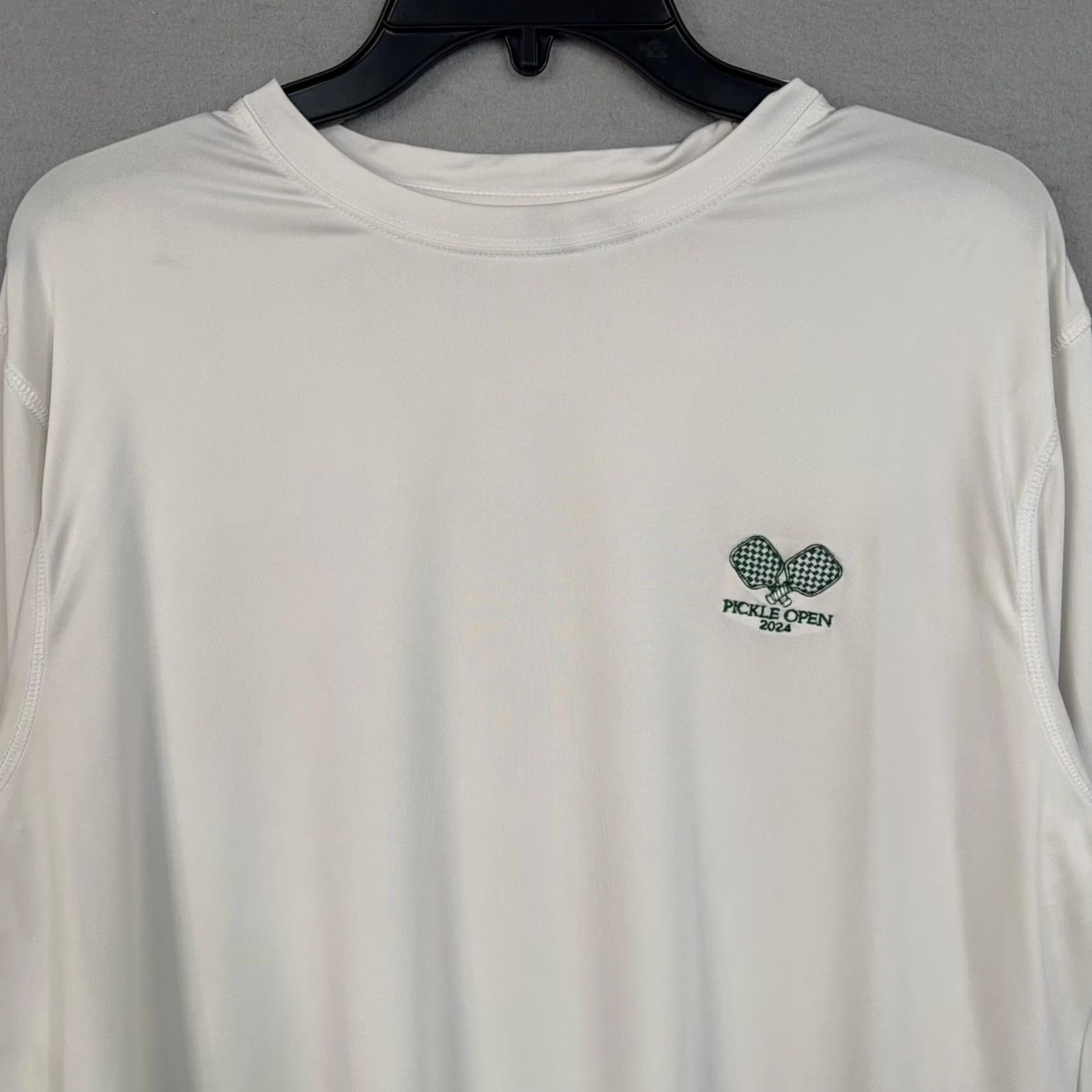 Vintage Greyson Shirt Mens Large White Pickle Open 2024 Tennis Performance Long Sleeve Crew Neck Polo Shirt Size US L / EU 52-54 / 3 - 3 Thumbnail