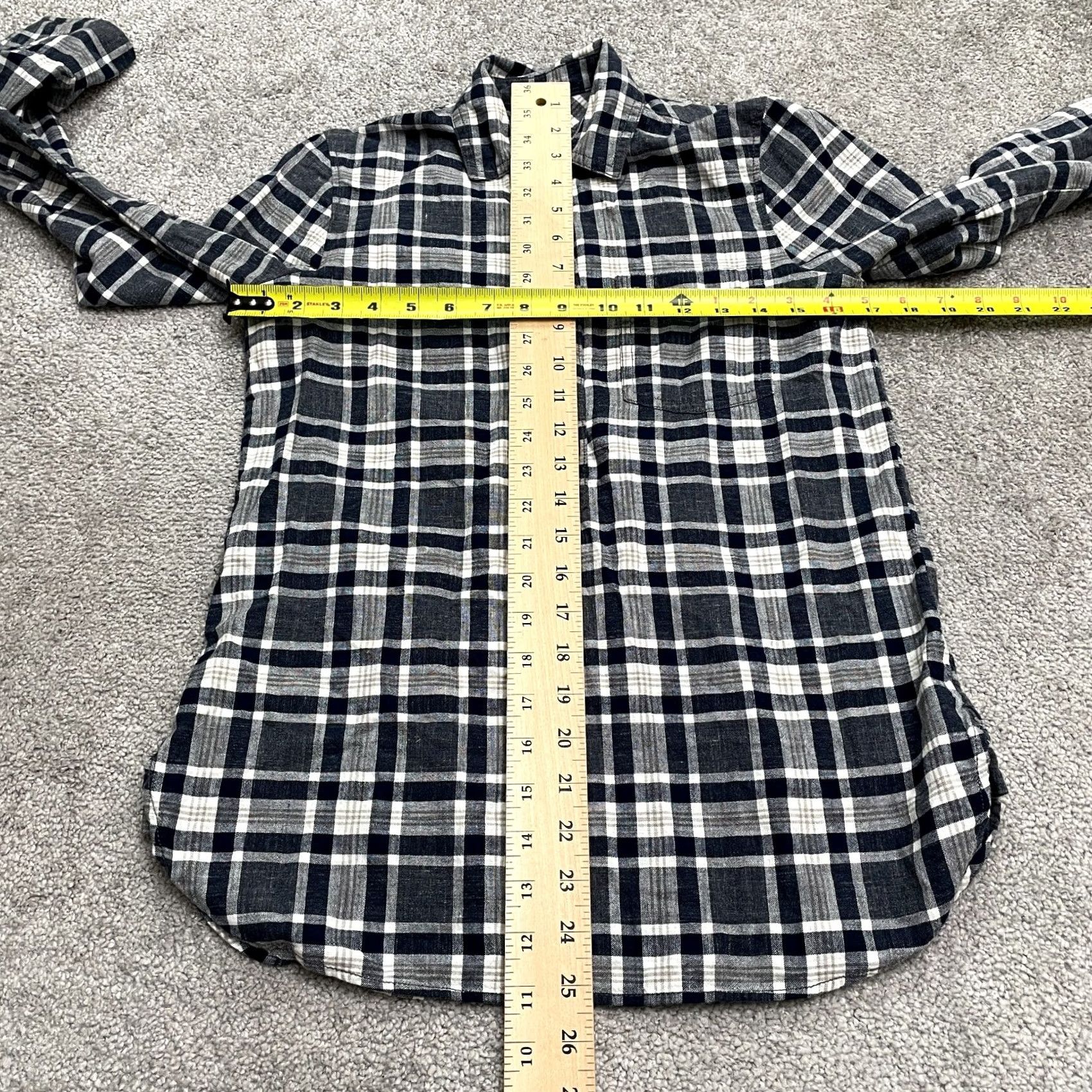 J.Crew J.Crew Boy Fit Tunic Shirt Womens XXS Petite Blue White Plaid Cotton Casual Top Size XXS / US 00 / IT 34 - 7 Thumbnail