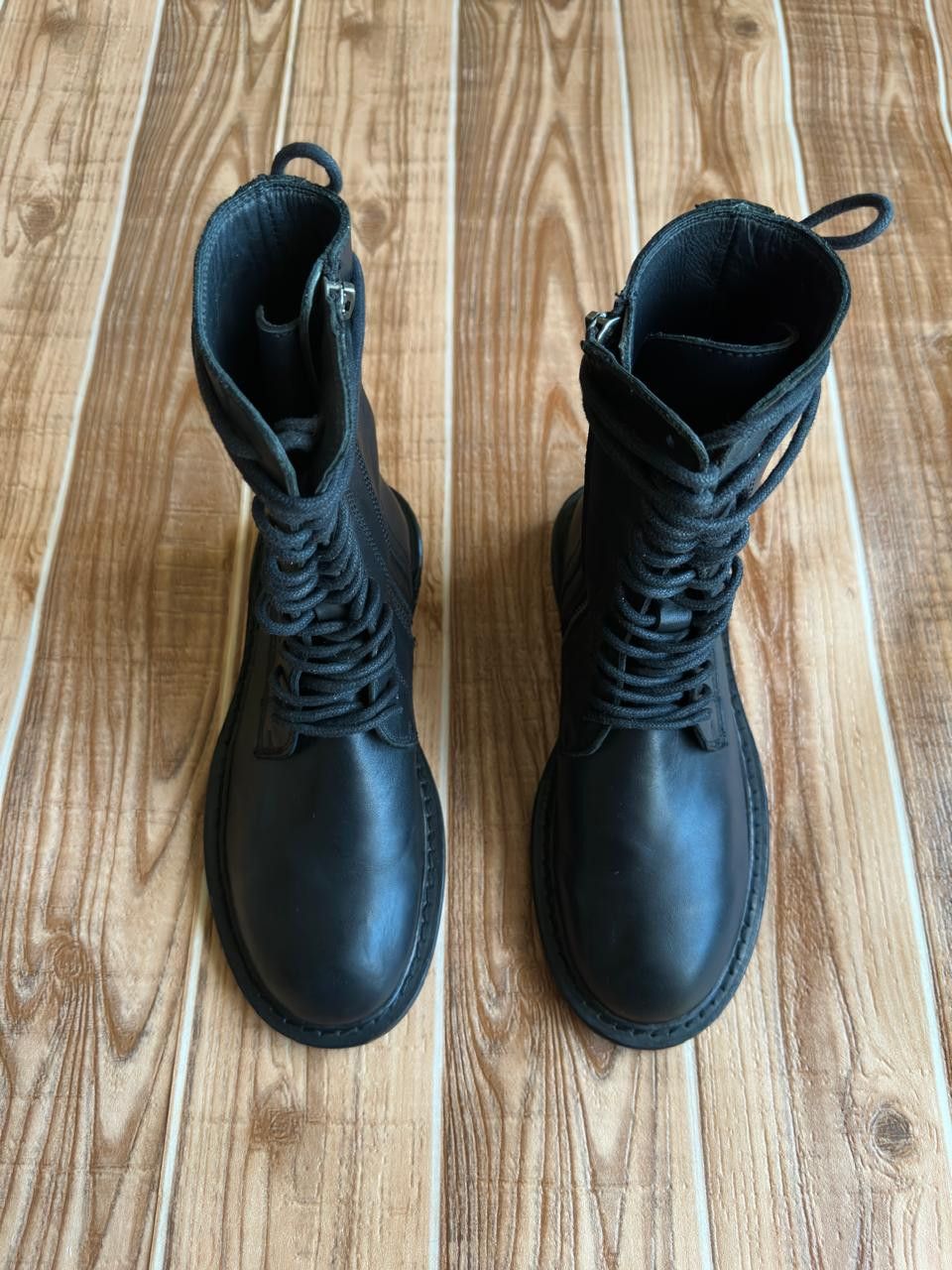 Ann Demeulemeester Ann Demeulemeester Lace Up Combat Leather Boots Size US 5 / IT 35 - 1 Thumbnail