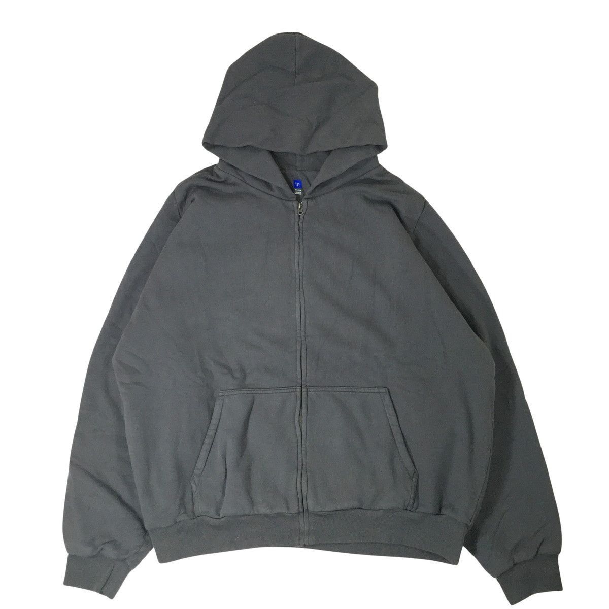 Kanye West Yeezy Gap DOUBLEFACE ZIP UP SWEAT HOODIE GREY 537322-00 