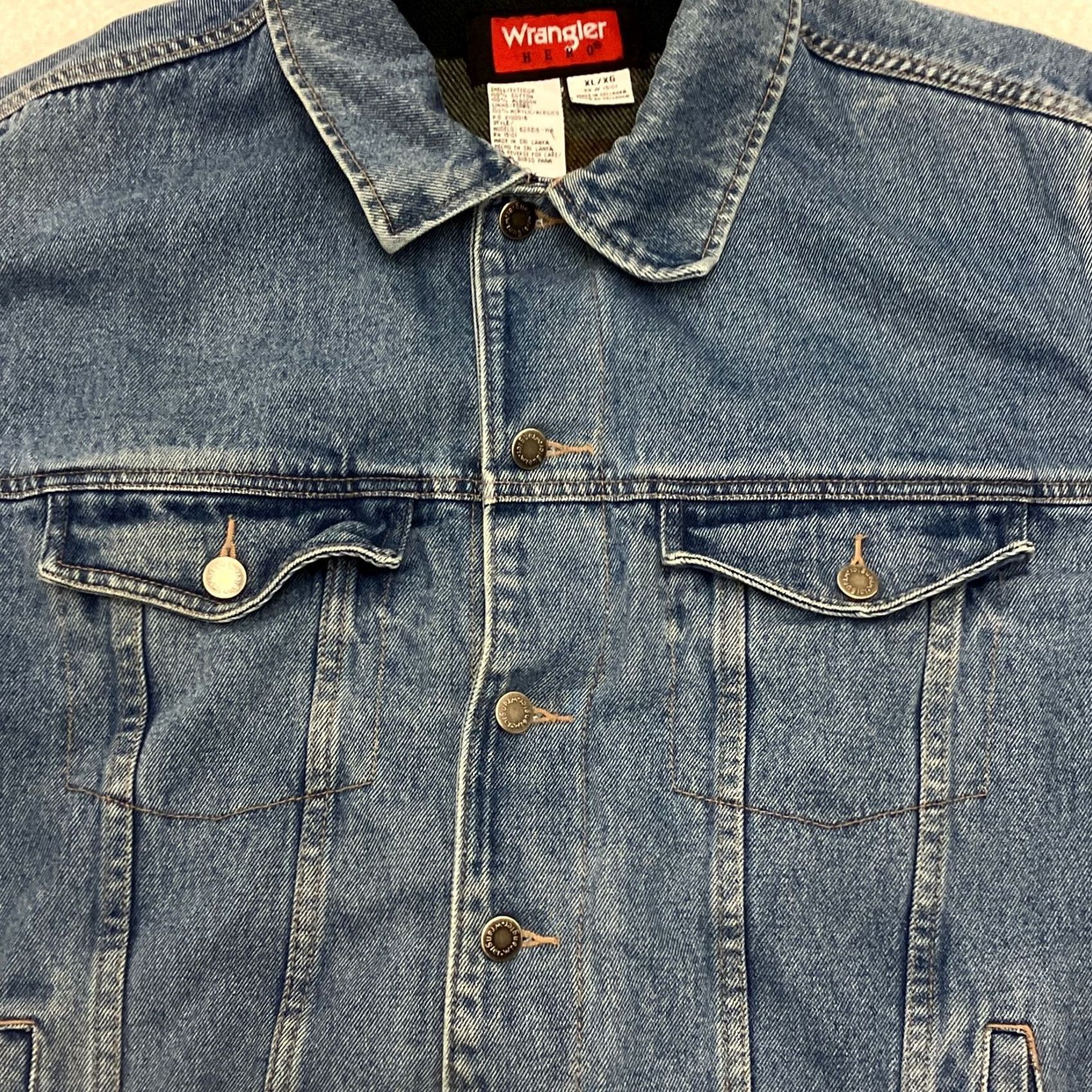 Wrangler Wrangler Hero Jacket XL Blue Blanket Lined Denim Trucker Western Size US XL / EU 56 / 4 - 2 Thumbnail