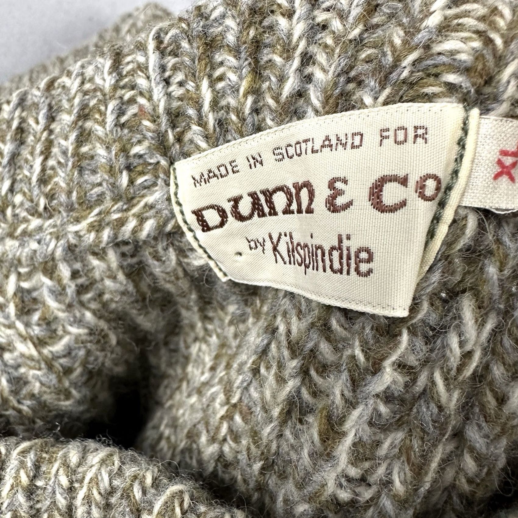 CO VINTAGE Dunn & Co Kilspindie Sweater Men XL Brown Earth Tone Ribbed Wool Marled Pullover Knit Wool Solid Pattern Casual Preppy Collarless Long Sleeve Size US XL / EU 56 / 4 - 7 Thumbnail