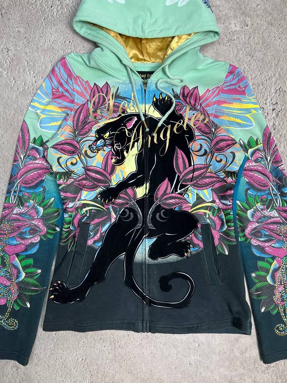 Ed Hardy × Vintage Vintage Ed Hardy Hoodie love kill slowly skull panther Y2K Size US L / EU 52-54 / 3 - 2 Thumbnail
