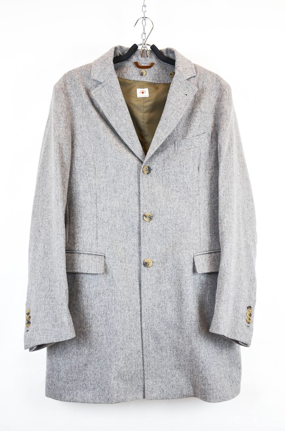 Luigi Borrelli Luigi Borrelli Napoli Grey Wool Coat - Size 50 Size US M / EU 48-50 / 2 - 1 Thumbnail