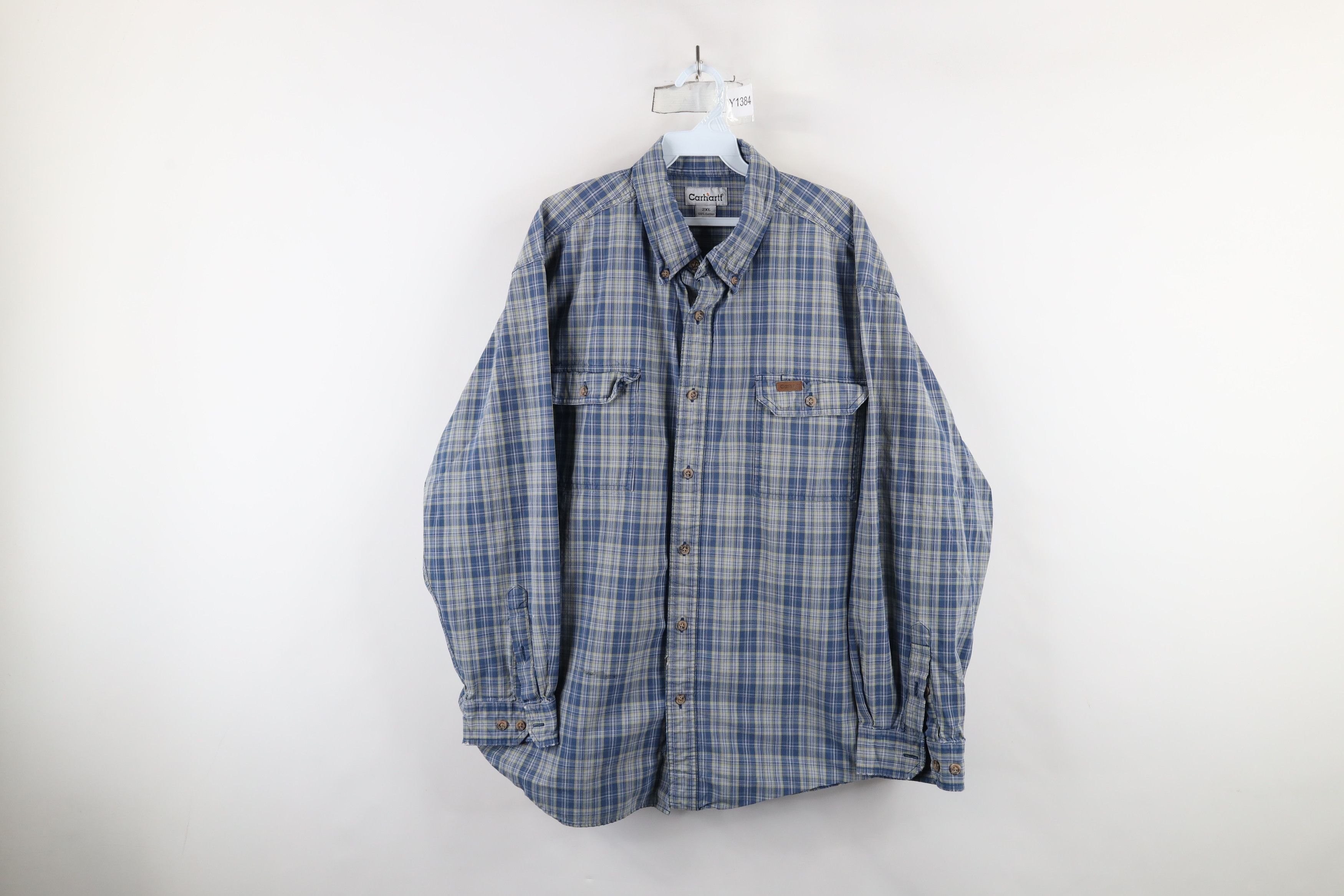Carhartt × Vintage Vintage Carhartt Heavyweight Collared Button Down Shirt Size US XXL / EU 58 / 5 - 1 Thumbnail