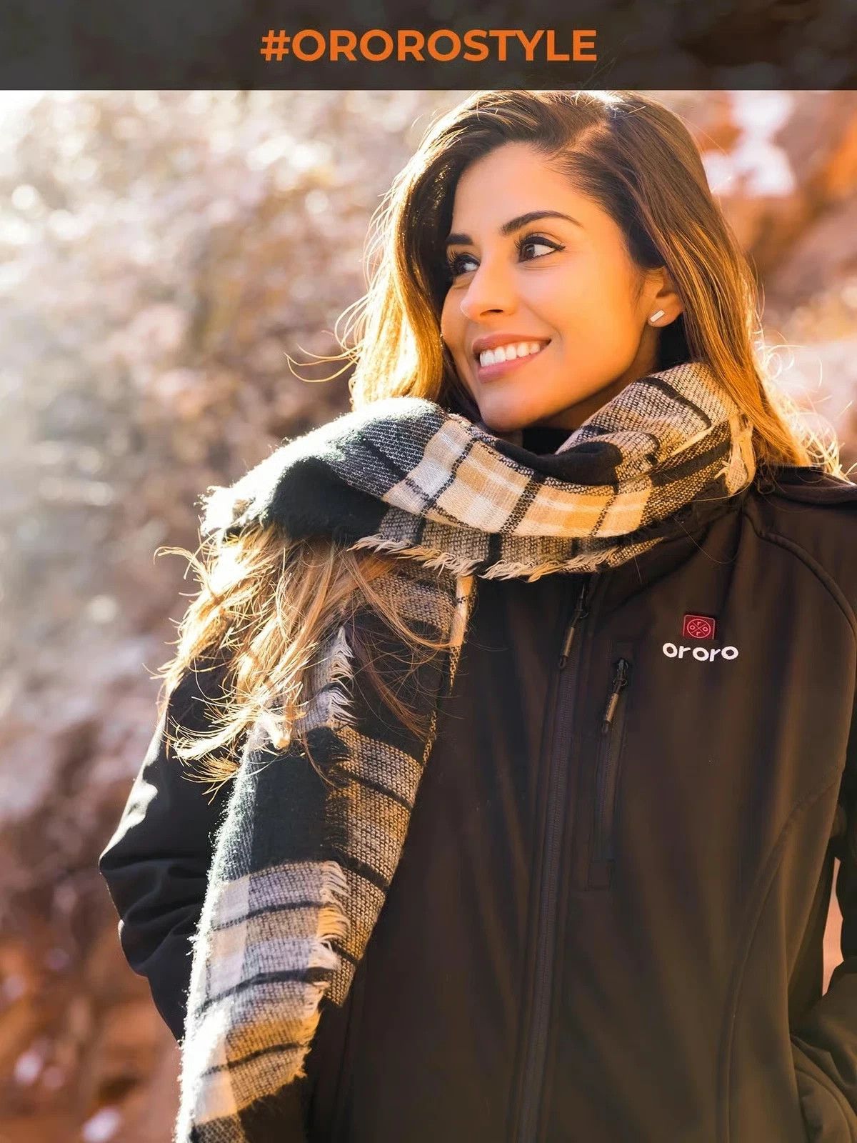 Other ORORO Classic Heated Jacket (Black with Red Zipper) Size S / US 4 / IT 40 - 5 Thumbnail