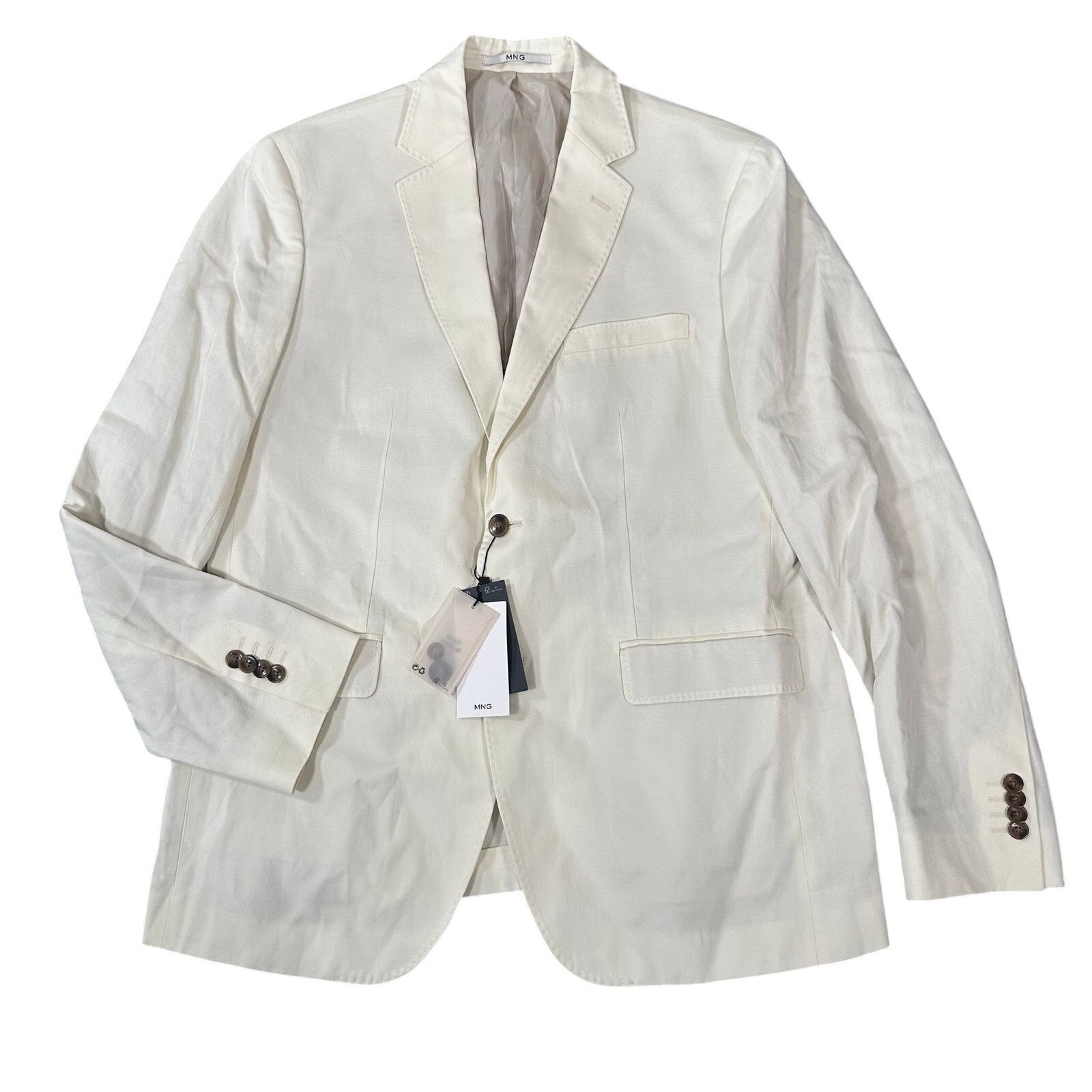 Mango Mango MNG Florida 100% Linen Slim Fit Suit Blazer Size 42 Size 42R - 1 Thumbnail