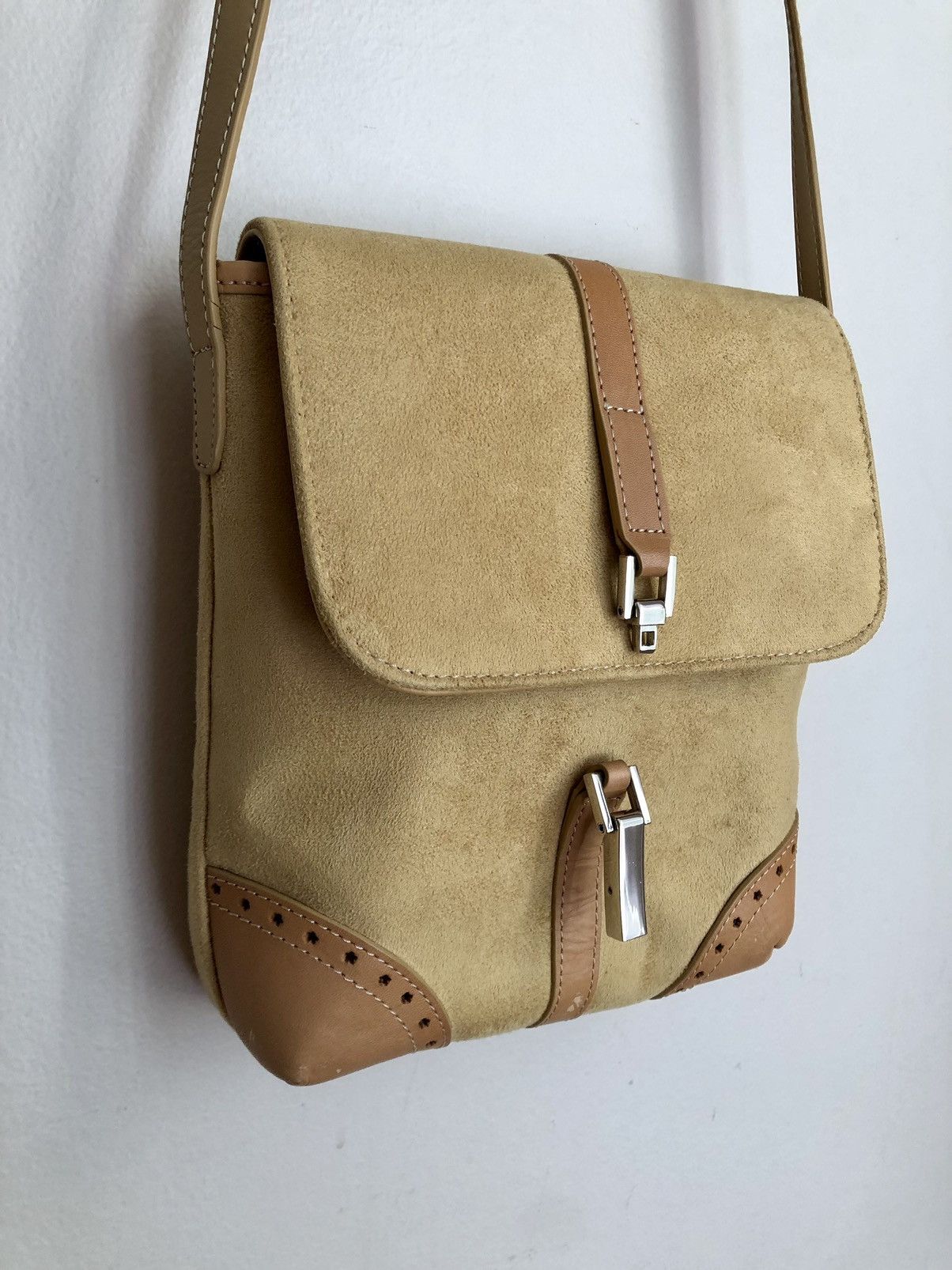 Hiroko Koshino Homme Hiroko Koshino Femme Vintage Suede Shoulder Bag Size ONE SIZE - 3 Thumbnail
