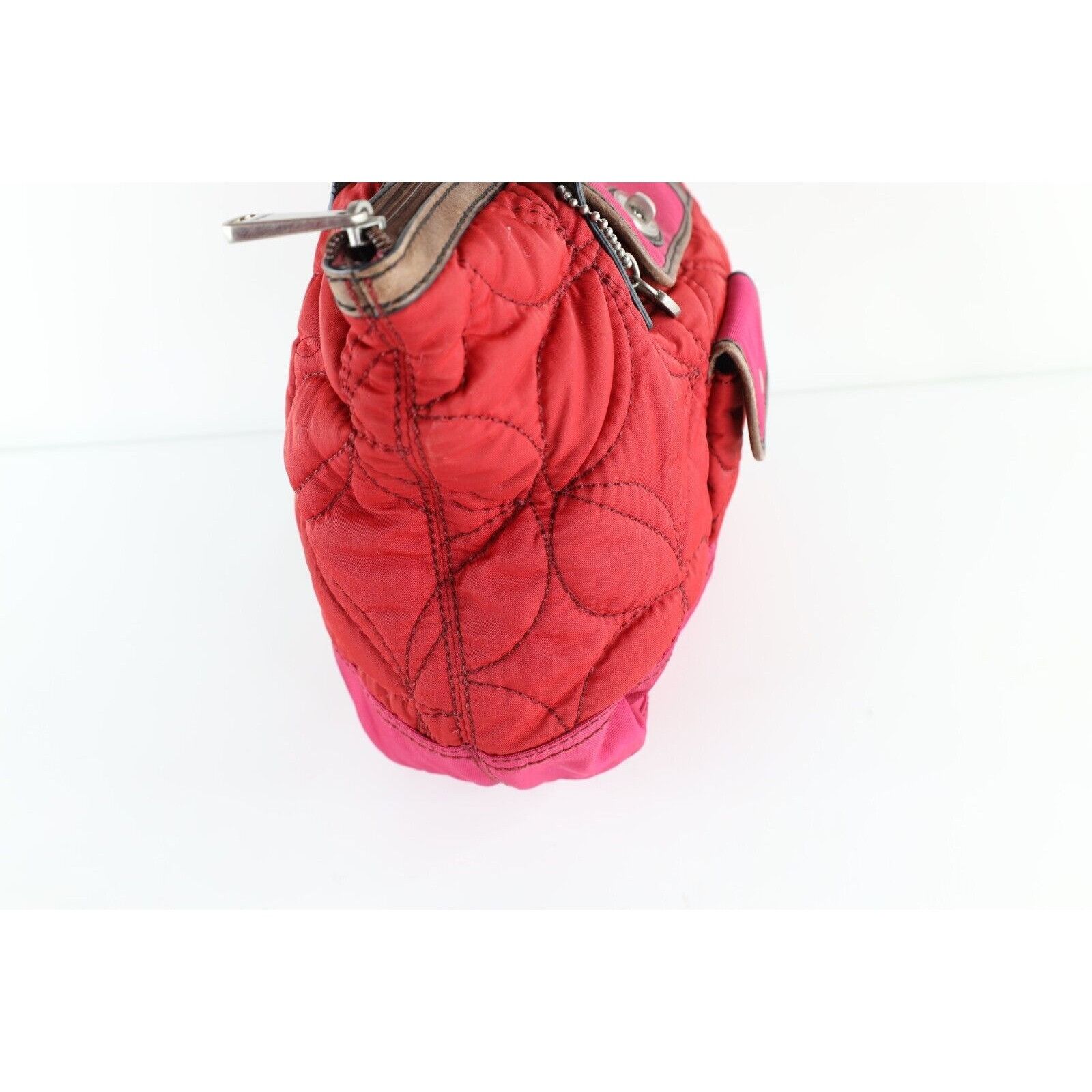 Fossil × Vintage Vintage 90s Y2K Fossil Key Per Leather Handled Quilted Bag Size ONE SIZE - 8 Thumbnail