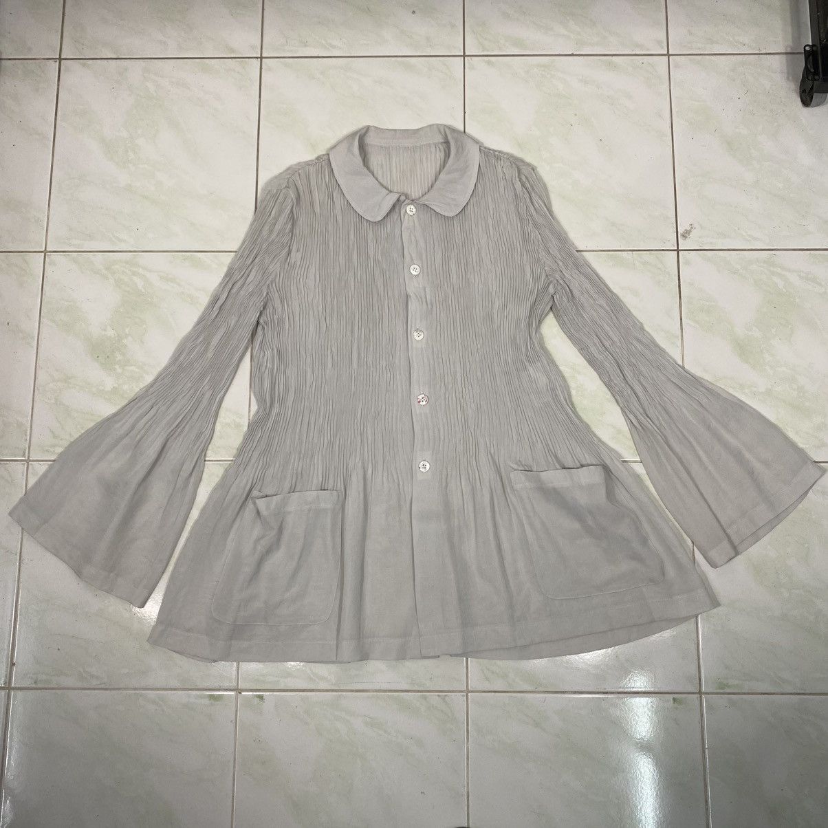 Comme des Garcons 🔥VINTAGE TRICOT COMME DES GARCONS PLEATED BUTTON BLOUSE Size M / US 6-8 / IT 42-44 - 11 Thumbnail
