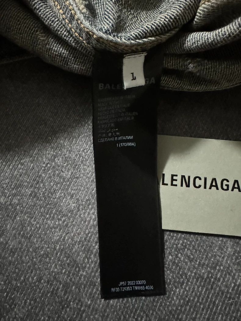Balenciaga Balenciaga Erosion rhinestones destroy mud-dyed denim jack Size US S / EU 44-46 / 1 - 4 Thumbnail