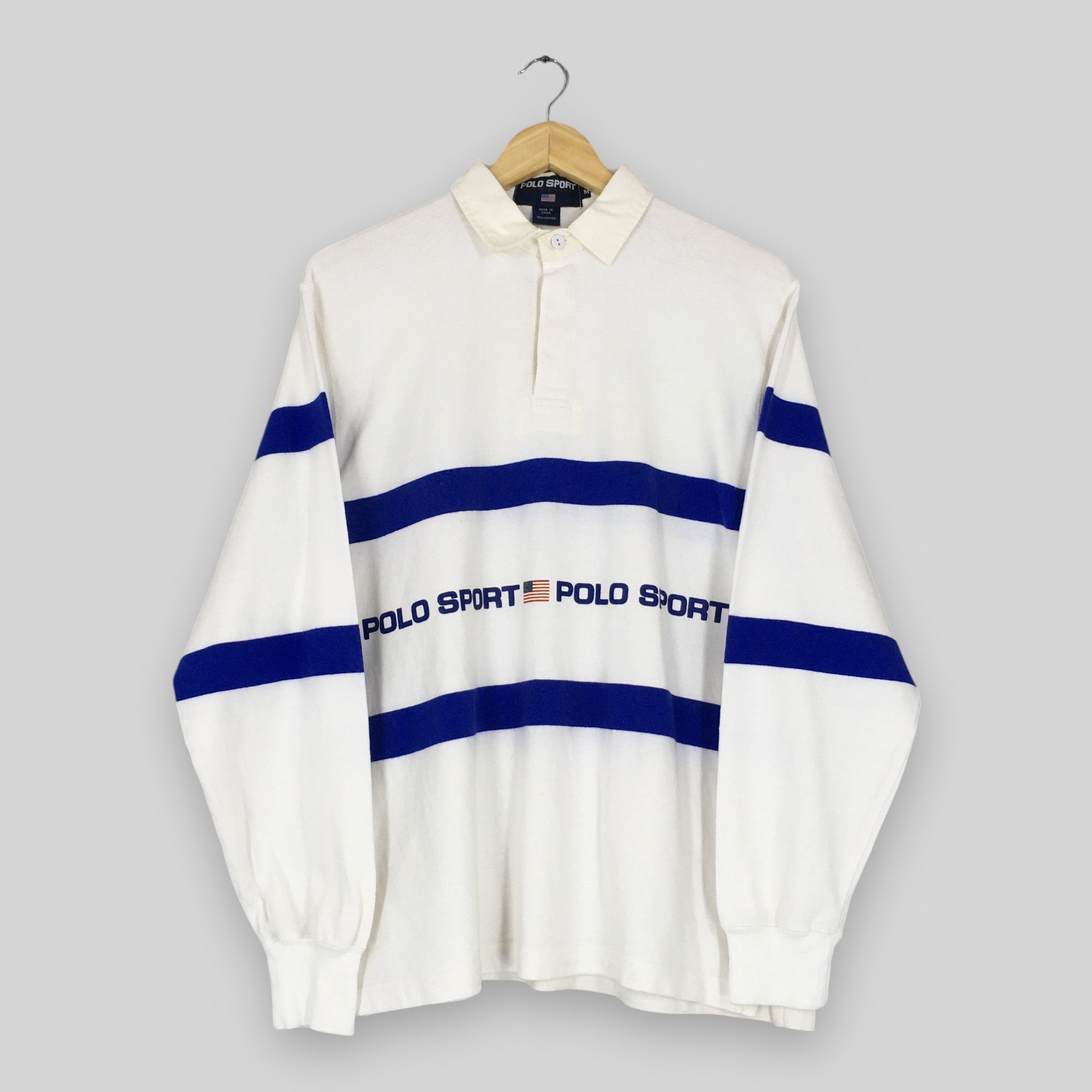 Polo Ralph Lauren Vintage Polo Sport by Ralph Lauren Rugby Shirt Medium Size US M / EU 48-50 / 2 - 1 Thumbnail