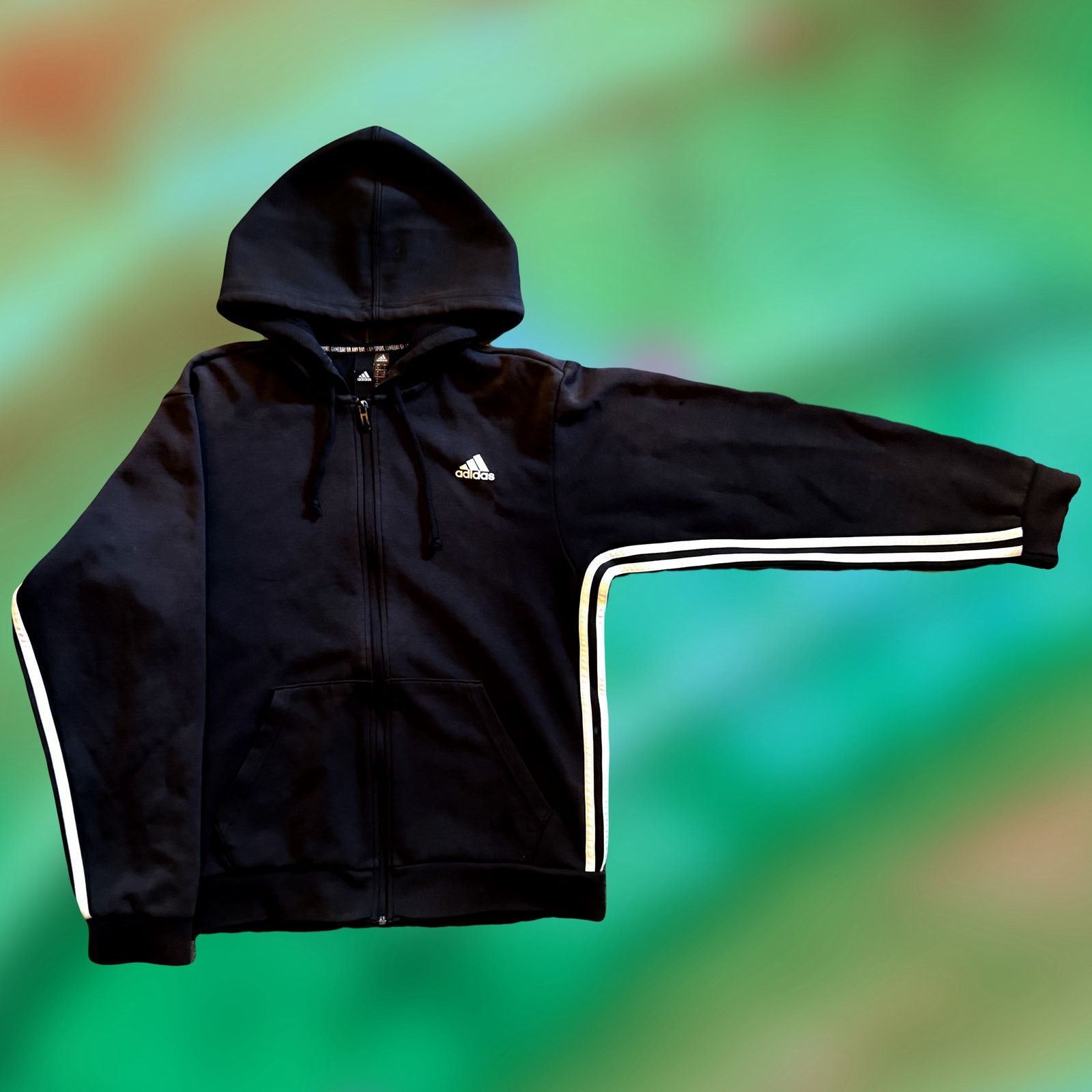Adidas Adidas Men's Essentials 3-Stripes zip up fleece hoodie Size US S / EU 44-46 / 1 - 1 Thumbnail