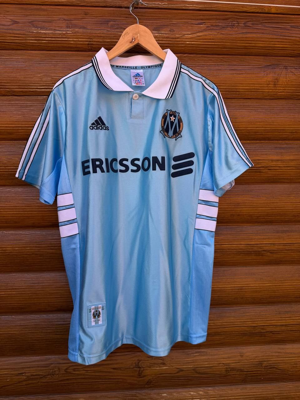 Adidas ADIDAS MARSEILLE 1998-1999 HOME CENTENARY ERICSSON JERSEY Size US L / EU 52-54 / 3 - 1 Thumbnail