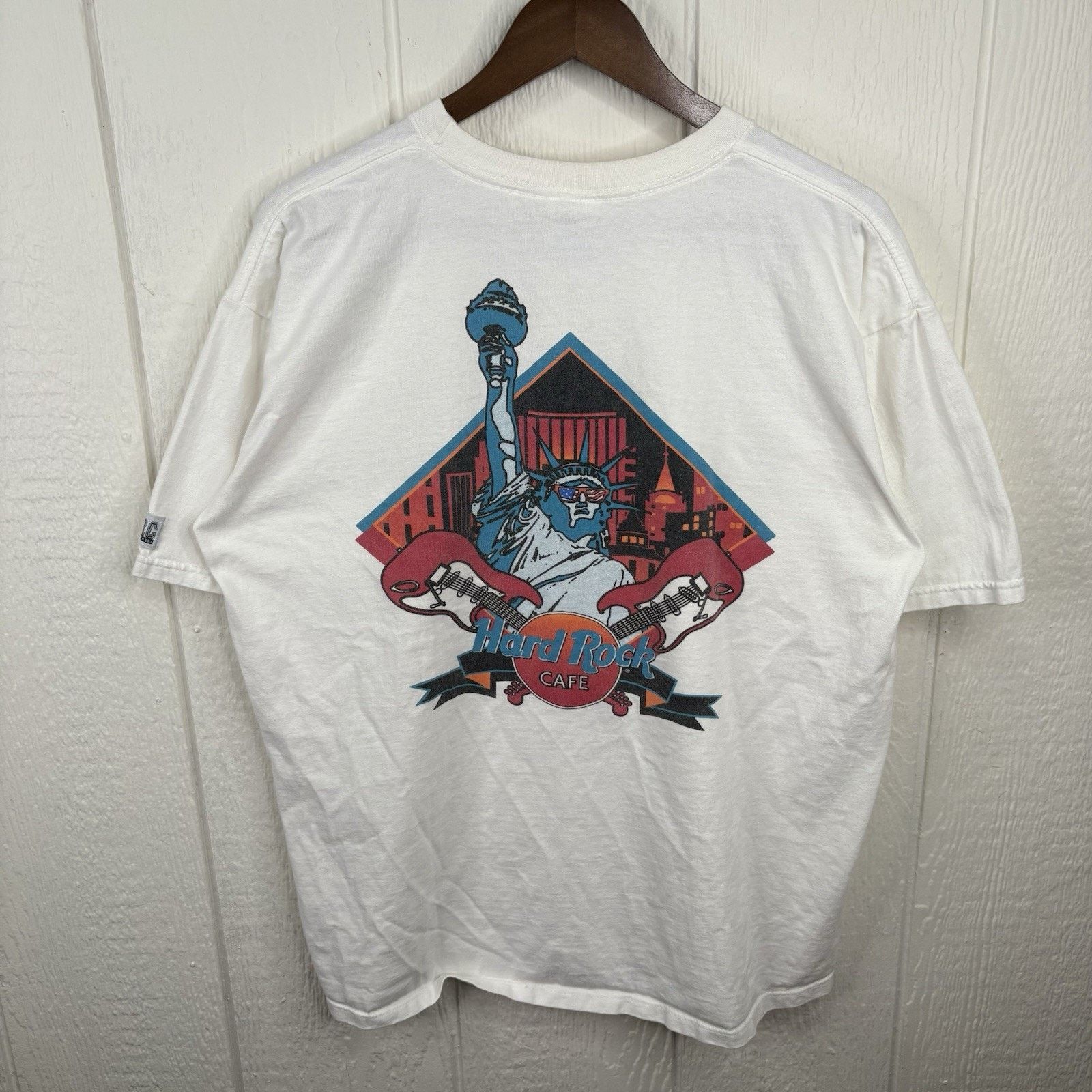 Hard Rock Cafe Vintage 90’s White New York Hard Rock Tee Size X-Large Size US XL / EU 56 / 4 - 1 Thumbnail
