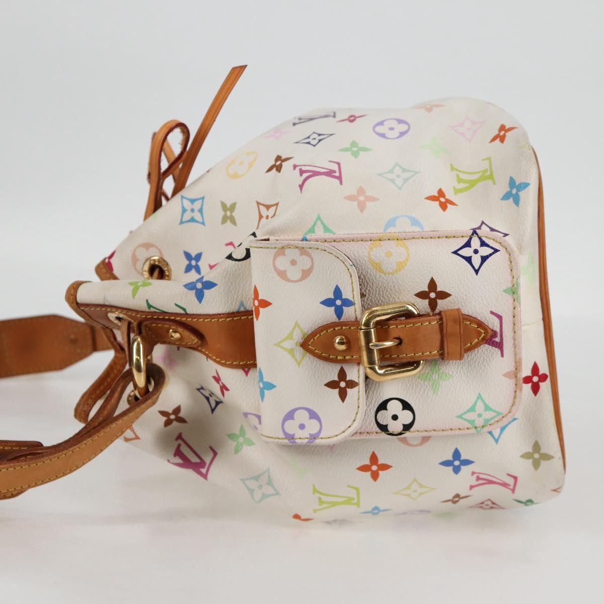 Louis Vuitton LOUIS VUITTON Monogram Multicolor Petit Noe Bag White M42229 Size ONE SIZE - 4 Thumbnail