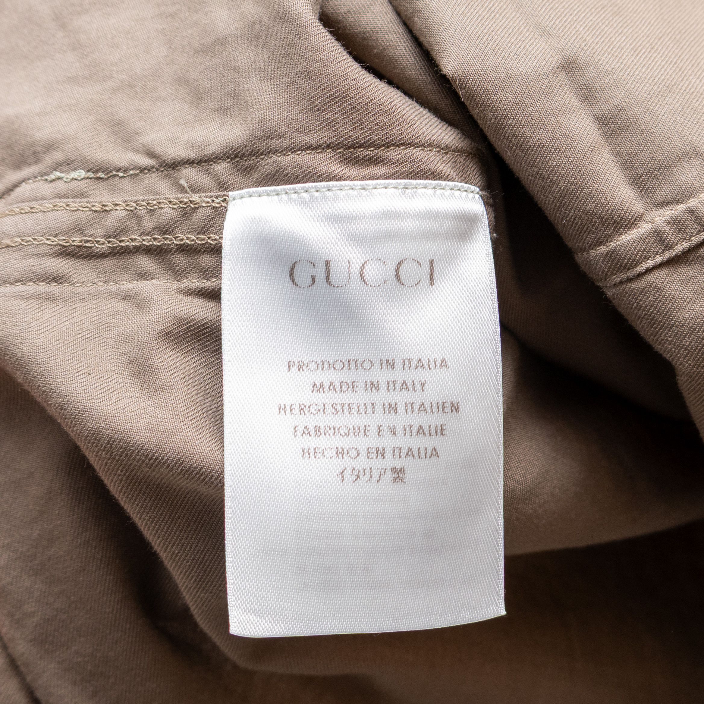 Gucci GUCCI - Men's Dress Shirt - Slim Beige (Tom Ford Era) Size L Size US L / EU 52-54 / 3 - 6 Thumbnail